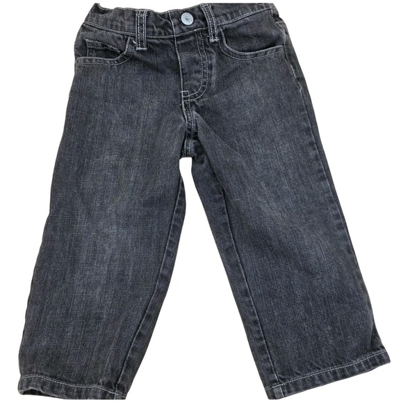 Guess Other - Guess Jeans Toddler Boys Girls 24M‎ Black Denim Elastic Waist Pants Vintage 90's